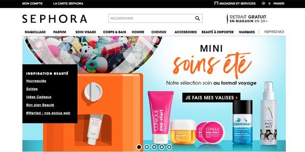 Sephora.fr, la boutique en ligne